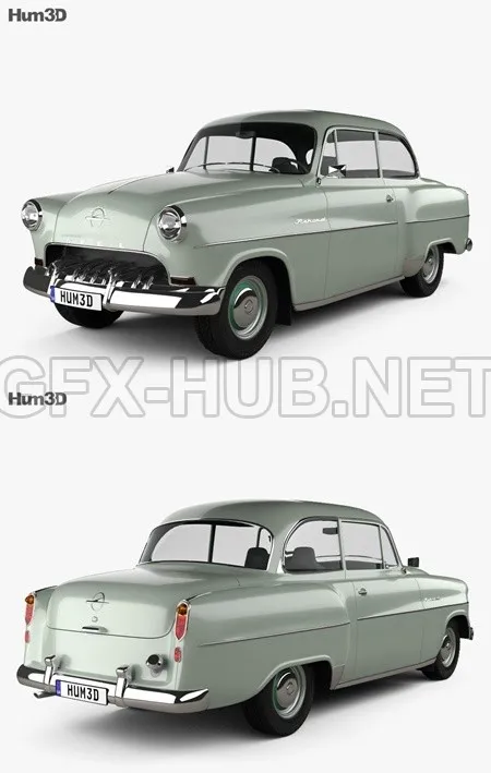 CAR – Opel Olympia Rekord 1956 3D Model
