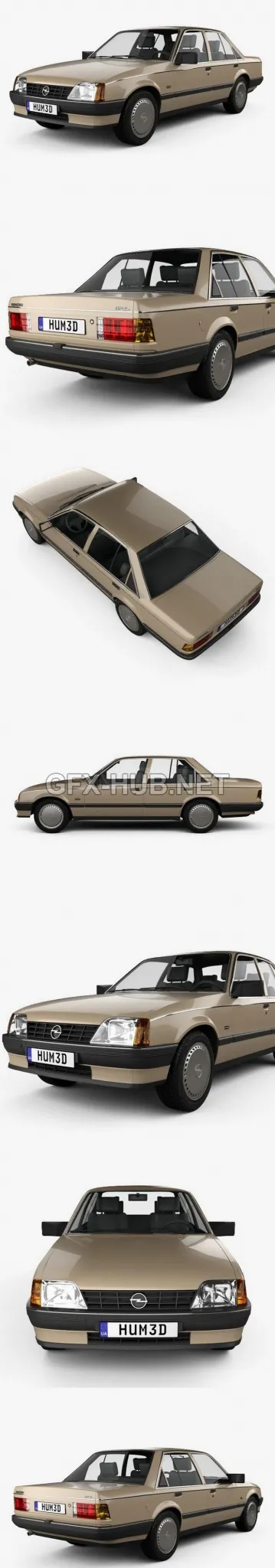 CAR – Opel Rekord 1982  3D Model