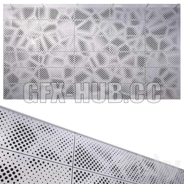 CAR – Perforated Metal Panel N2 3D Model