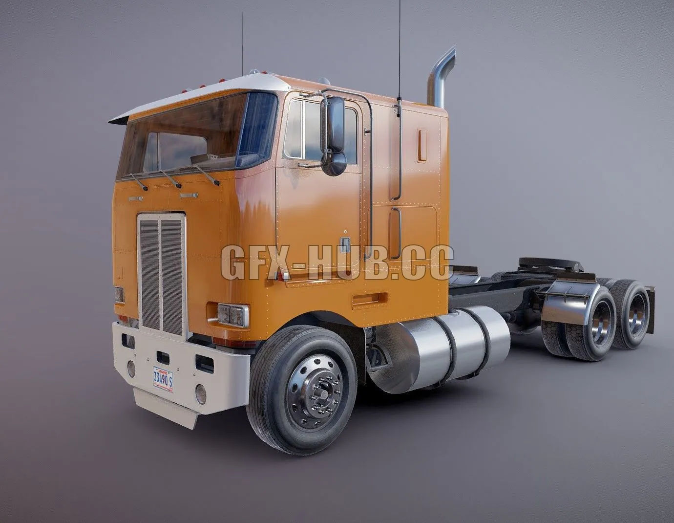 CAR – Peterbilt 362 cabover tracktor 3D Model