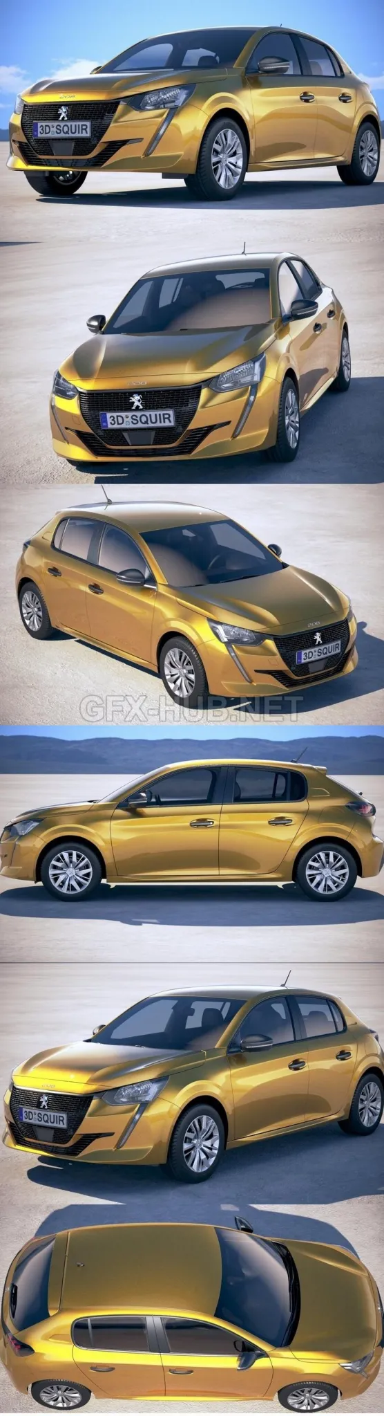 CAR – Peugeot 208 2020  3D Model