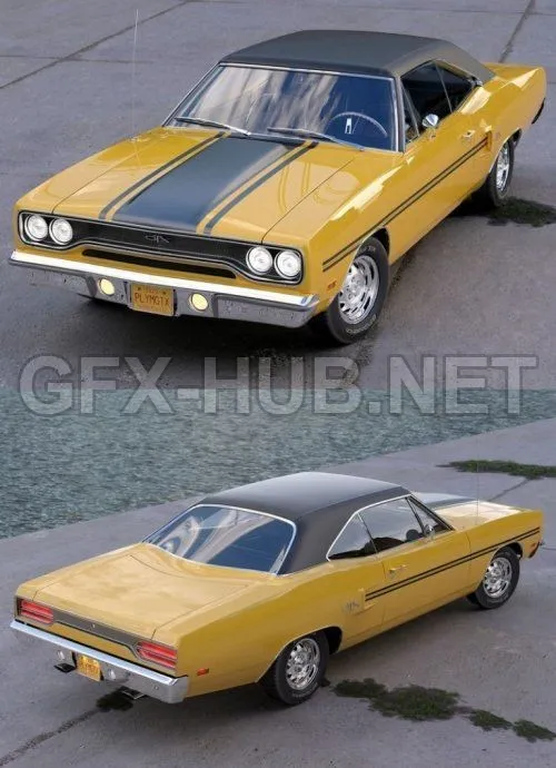 CAR – Plymouth GTX 1970 3D Model