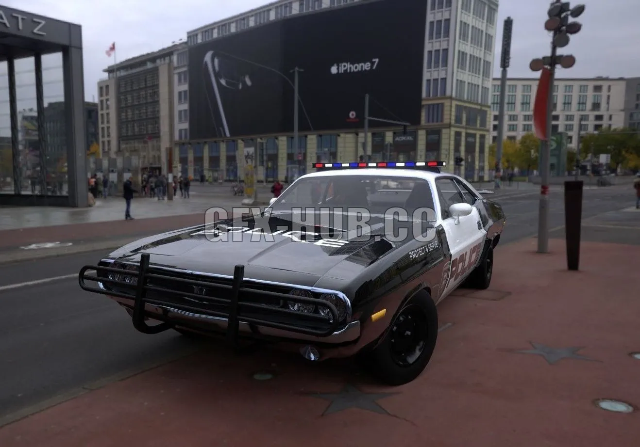 CAR – Police Dodge Challenger 3D Model