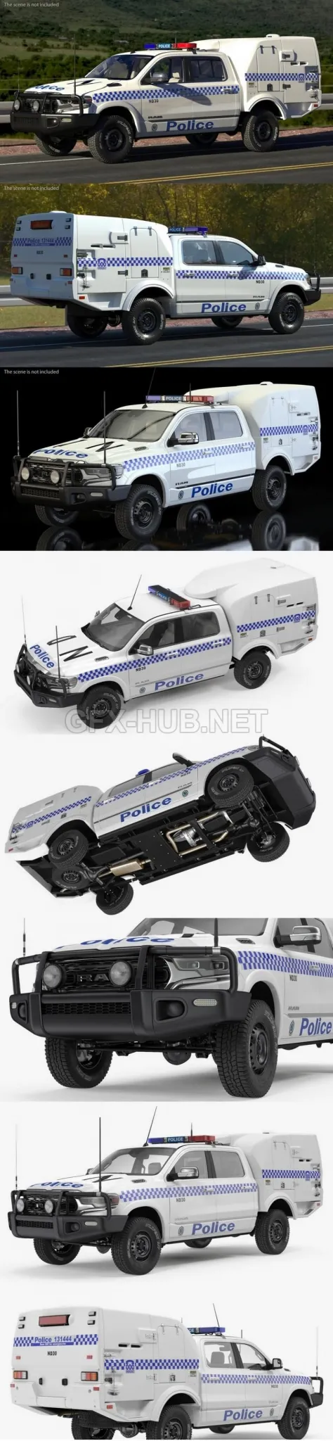 CAR – Police Paddy Wagon Dodge RAM 1500  3D Model