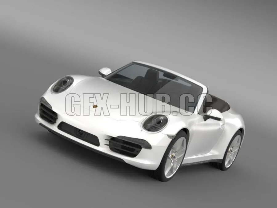 CAR – Porsche 911 Carerra 4S Cabrio 2013 3D Model
