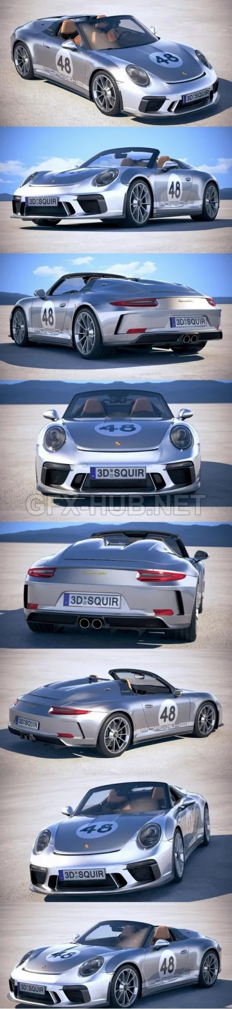 CAR – Porsche 911 Speedster 2019 Heritage  3D Model