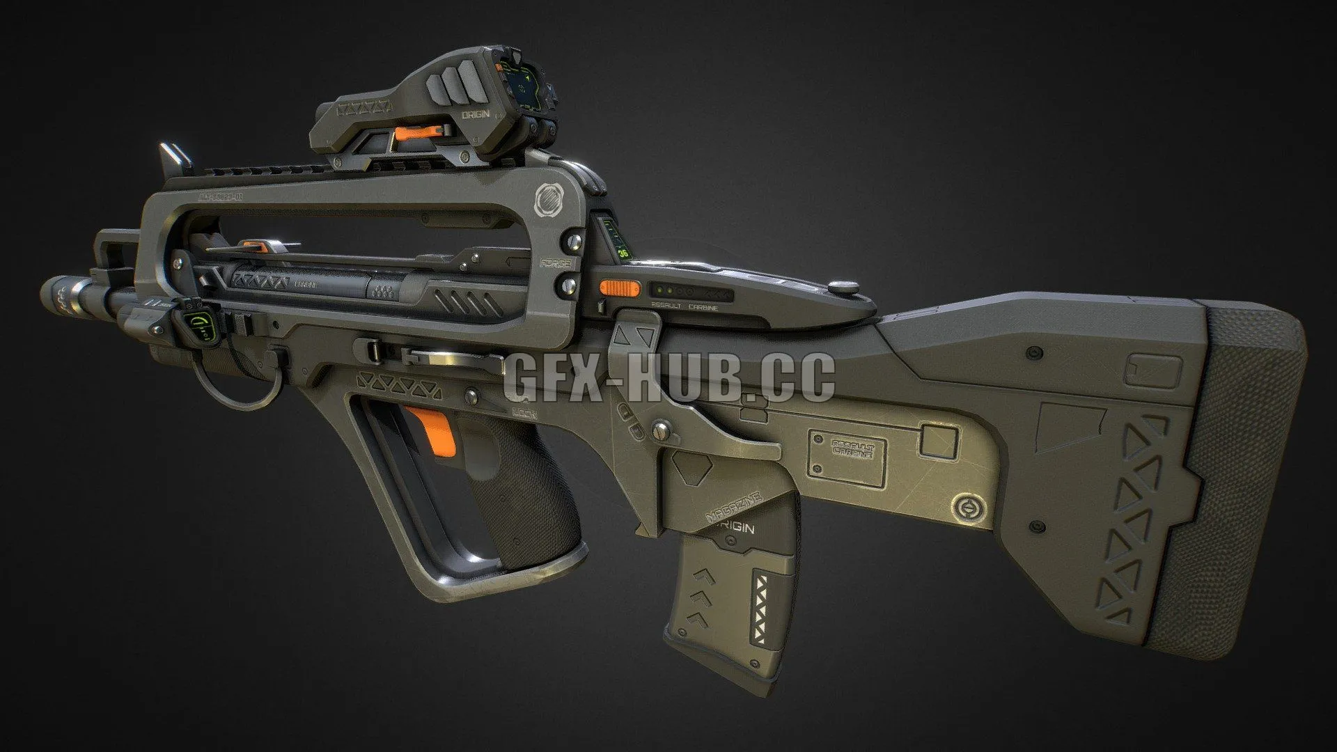 PBR Game 3D Model – Famas TLX