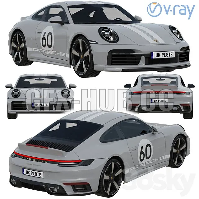CAR – Porsche 911 Sport Classic 2023 3D Model
