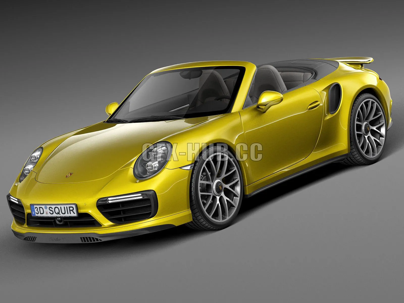 CAR – Porsche 911 Turbo S Convertible 2016 3D Model