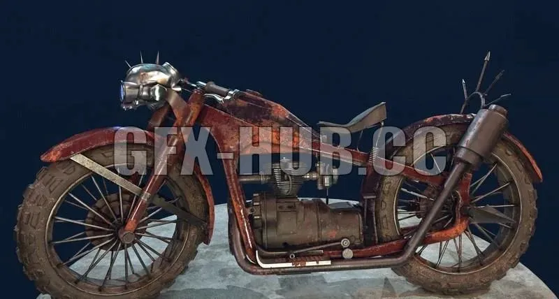 PBR Game 3D Model – Fan Art – motorbike Warhammer 40k