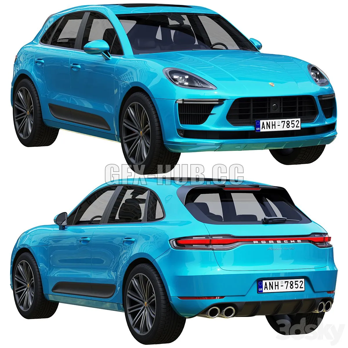 CAR – Porsche Macan Turbo 2020  3D Model