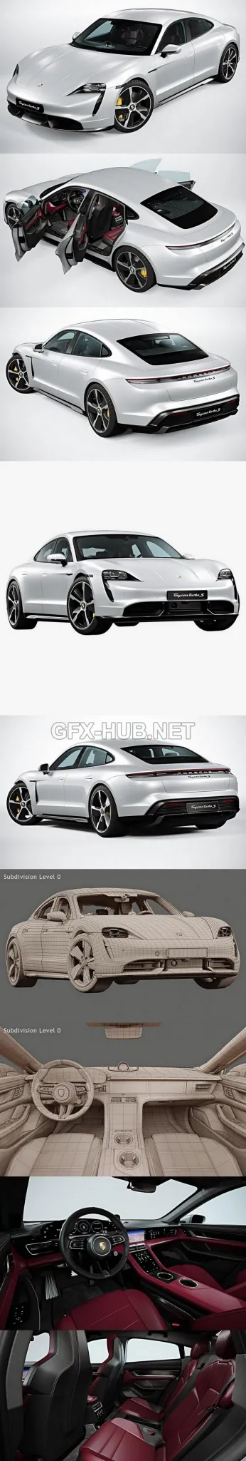 CAR – Porsche Taycan 2020  3D Model