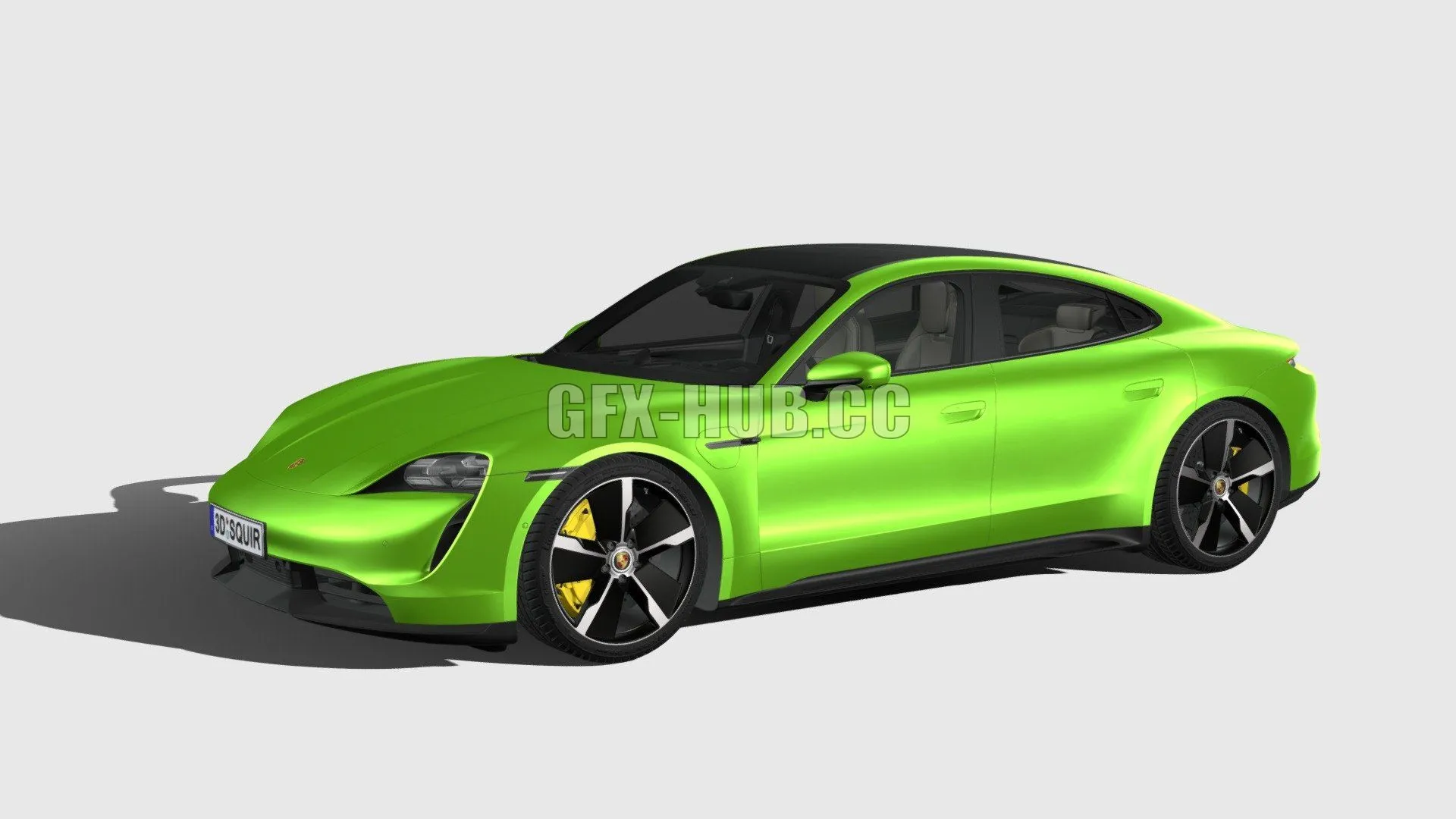 CAR – Porsche Taycan Turbo S 2020 3D Model