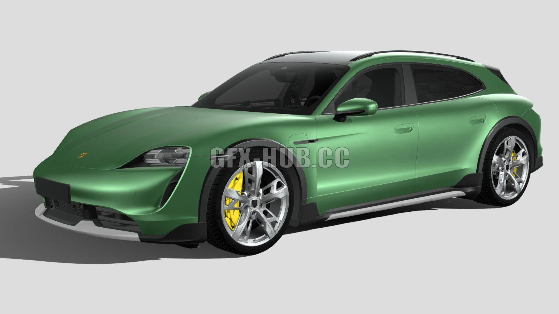 CAR – Porsche Taycan Turbo S Cross Turismo 2021 3D Model