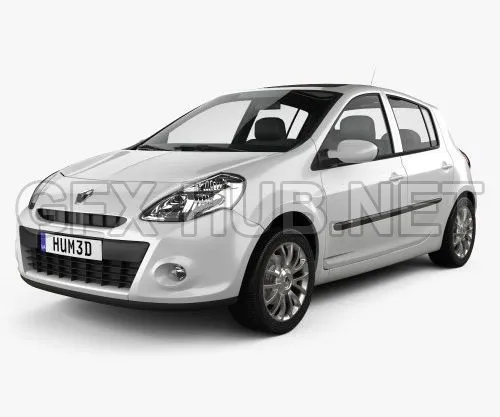 CAR – Renault Clio 5-door 2010  3D Model