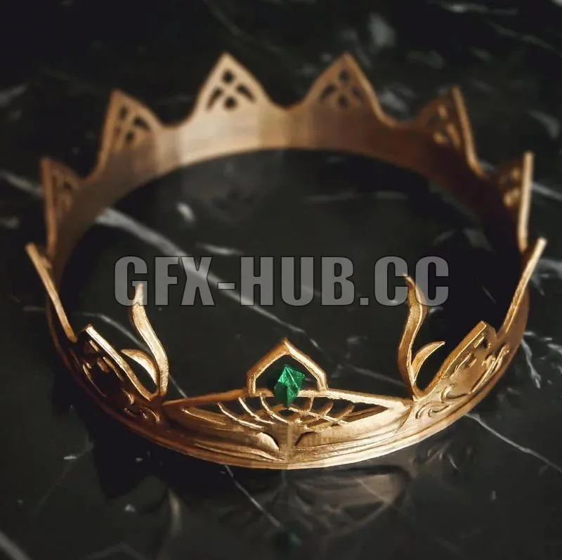 PBR Game 3D Model – Fantasy Crown Tiara