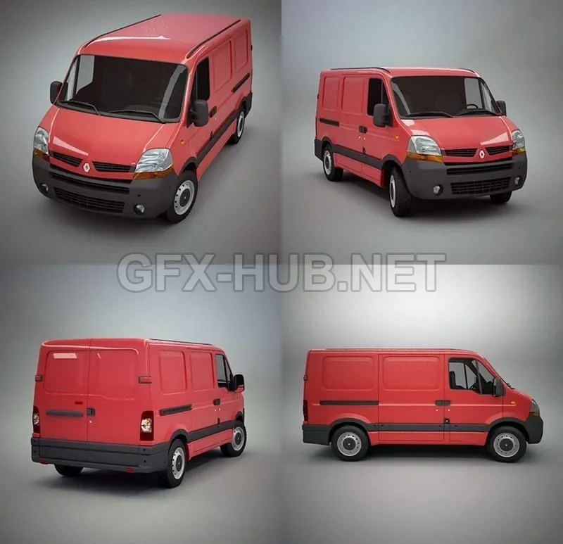 CAR – Renault Master Short Van 09-10 3D Model