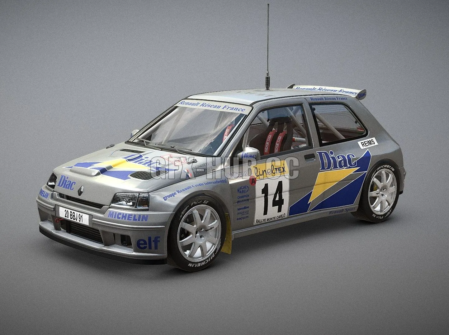 CAR – Renault Maxi Clio 3D Model