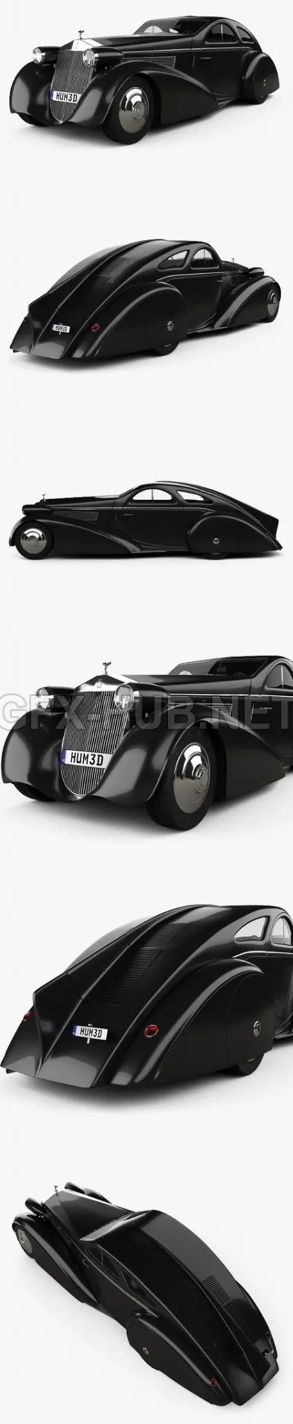 CAR – Rolls-Royce Phantom Jonckheere Coupe 1934 3D Model