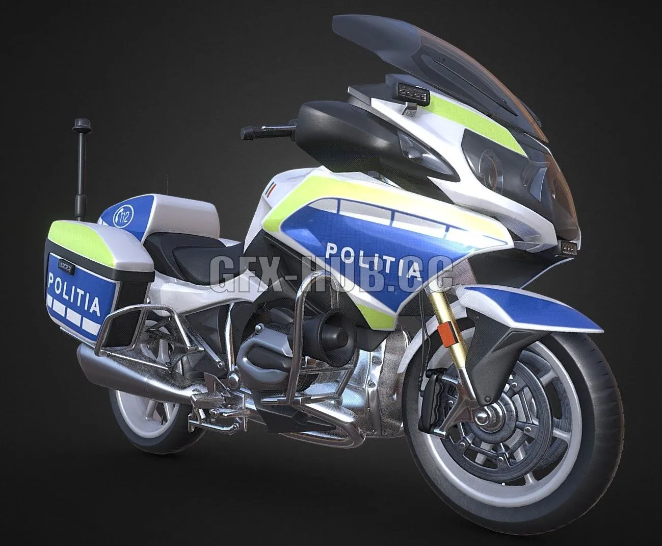 CAR – Romanian Police Motorbike 3D Model