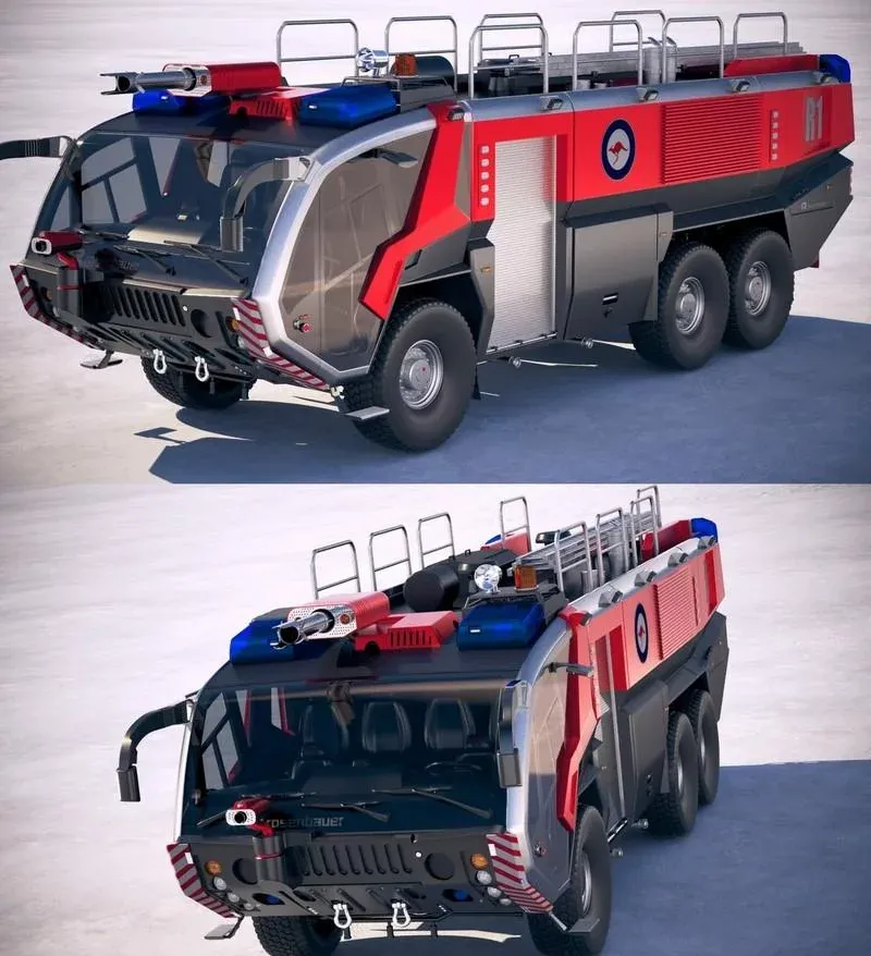 CAR – Rosenbauer Panther Fire Truck 6×6 3D Model