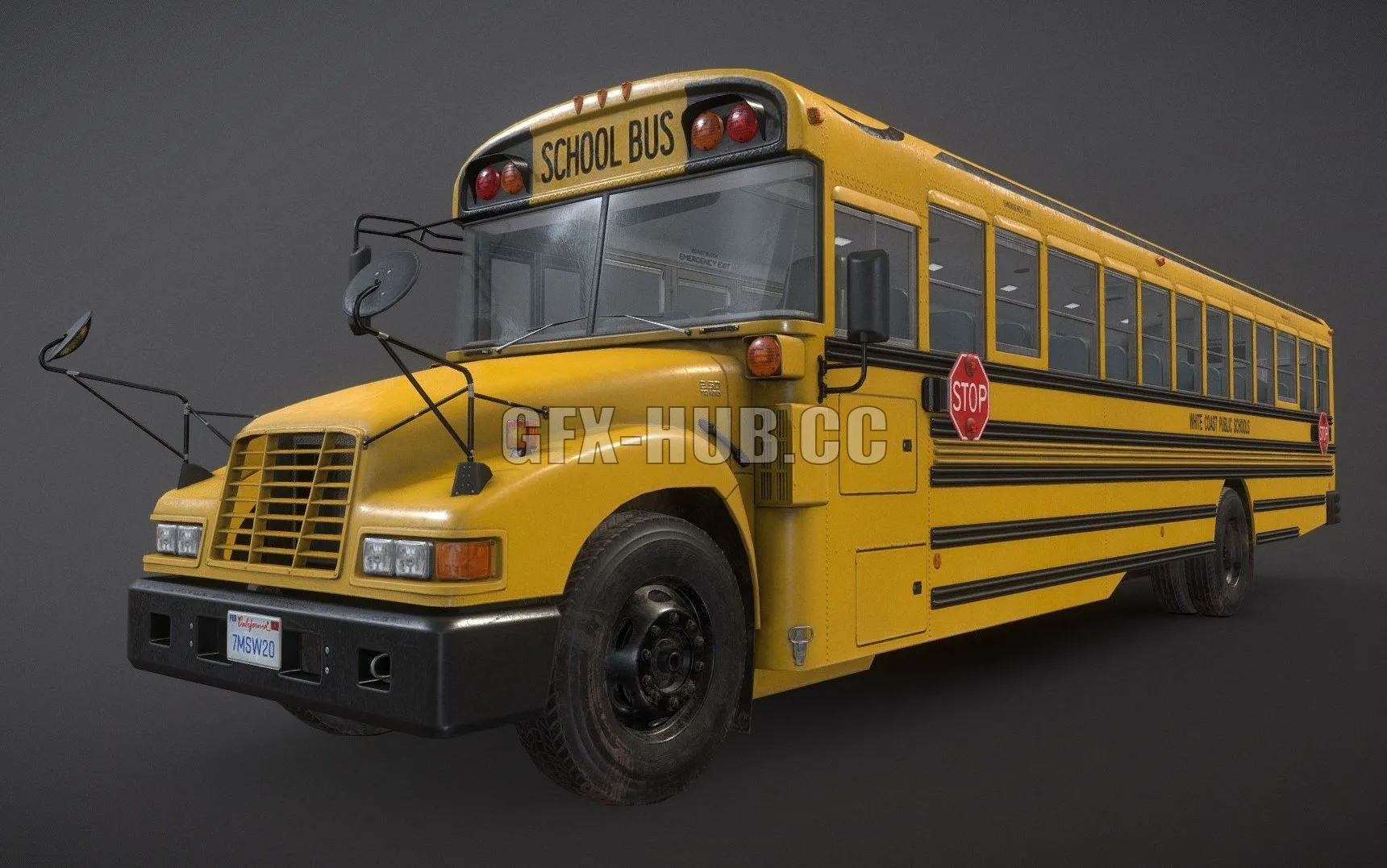 CAR – School Bus 3D Model