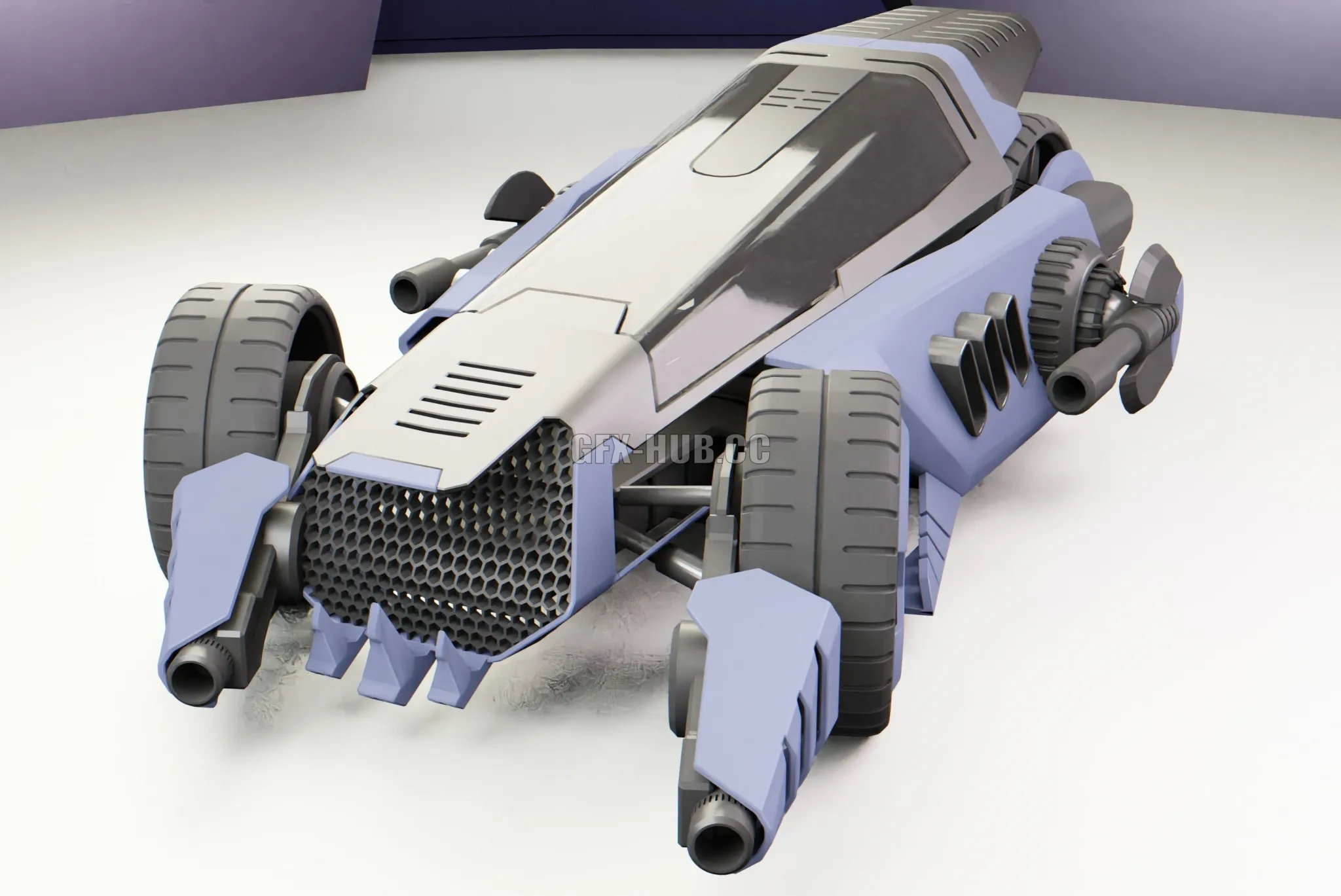 CAR – Sci Fi Combat Concept Vehicle 3D Model
