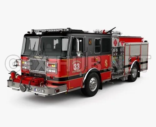 CAR – Seagrave Marauder II Fire Truck 2014  3D Model