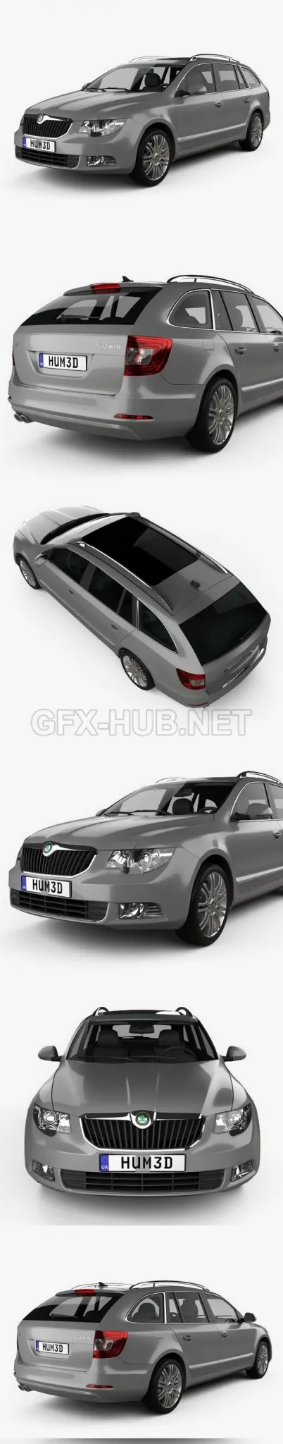 CAR – Skoda Superb B6 Combi 2011  3D Model