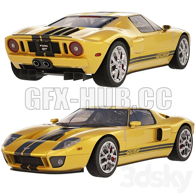 CAR – Sport car Ford GT 2005 3D Model