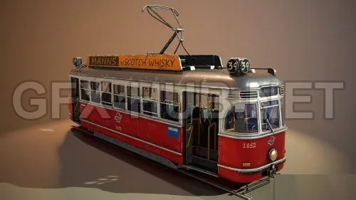 CAR – Stylized tram 3D Model