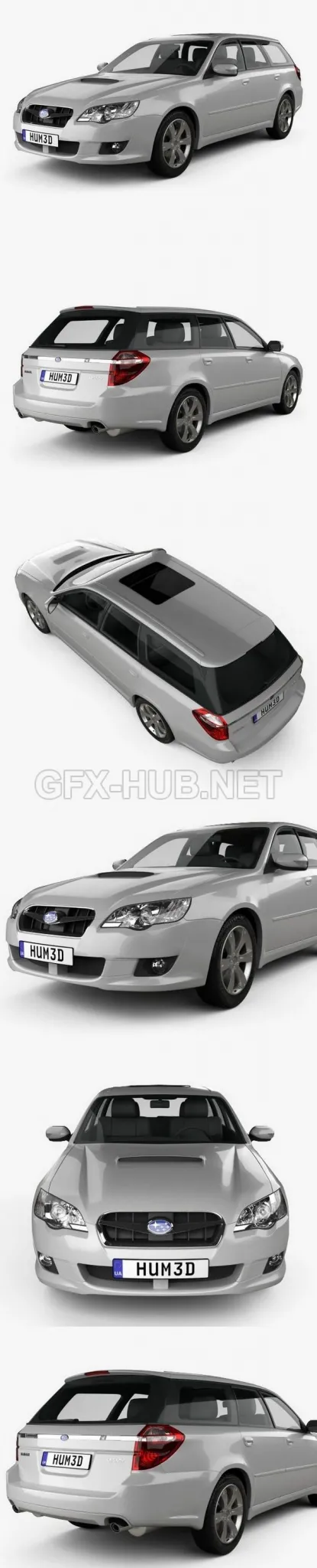 CAR – Subaru Legacy station wagon 2008  3D Model