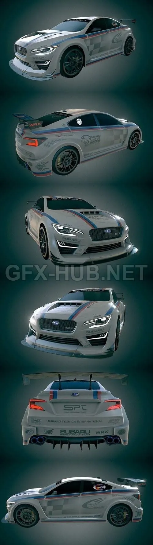 CAR – Subaru WRX Race Car 3D Model