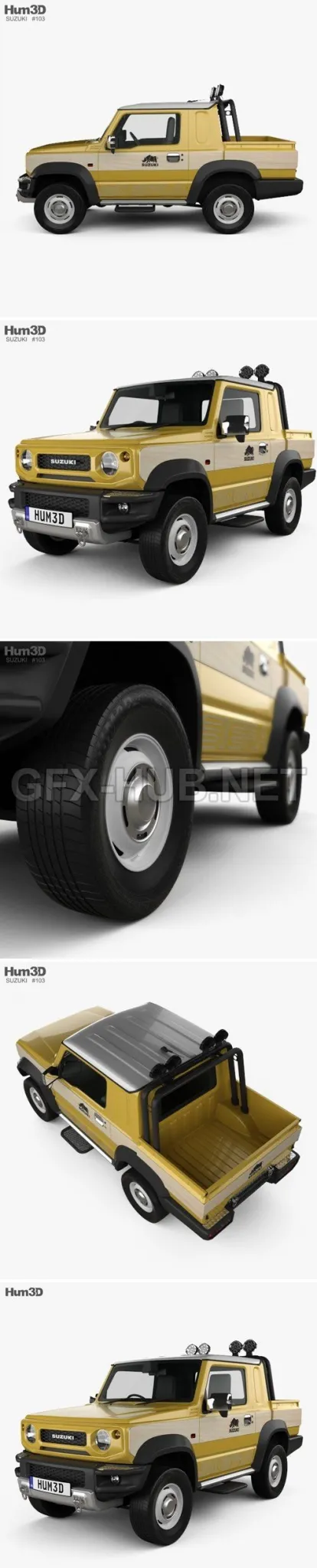 CAR – Suzuki Jimny Sierra Pickup 2019  3D Model