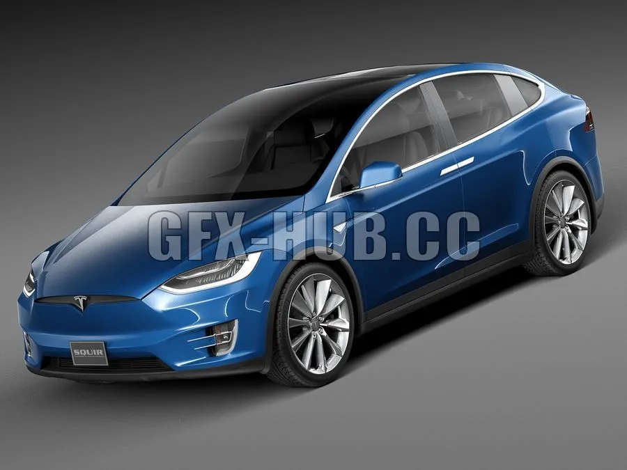 CAR – Tesla Model X 2017 3D Model