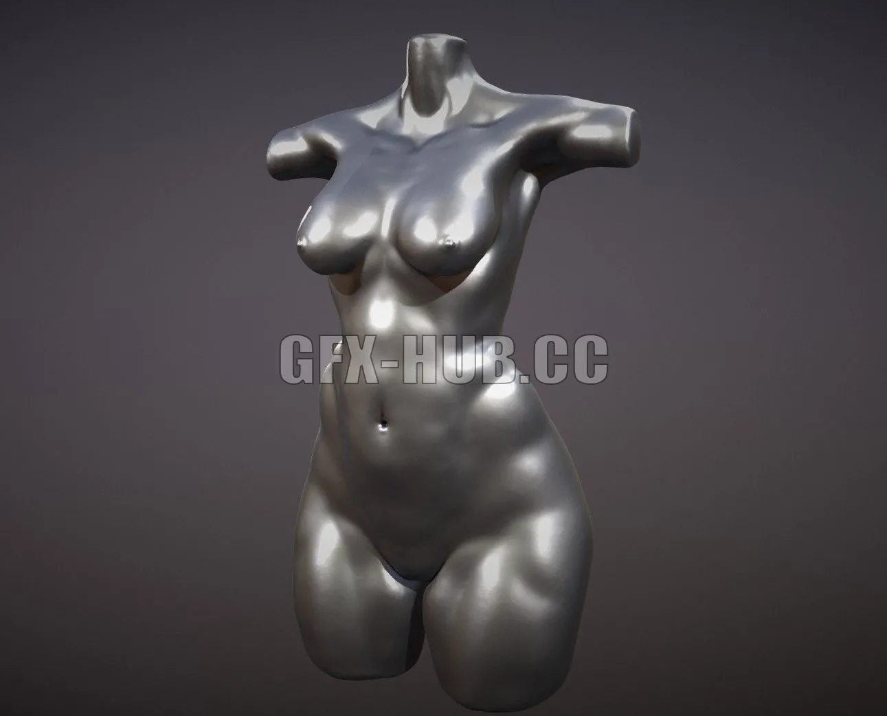 PBR Game 3D Model – Female Body sculpt