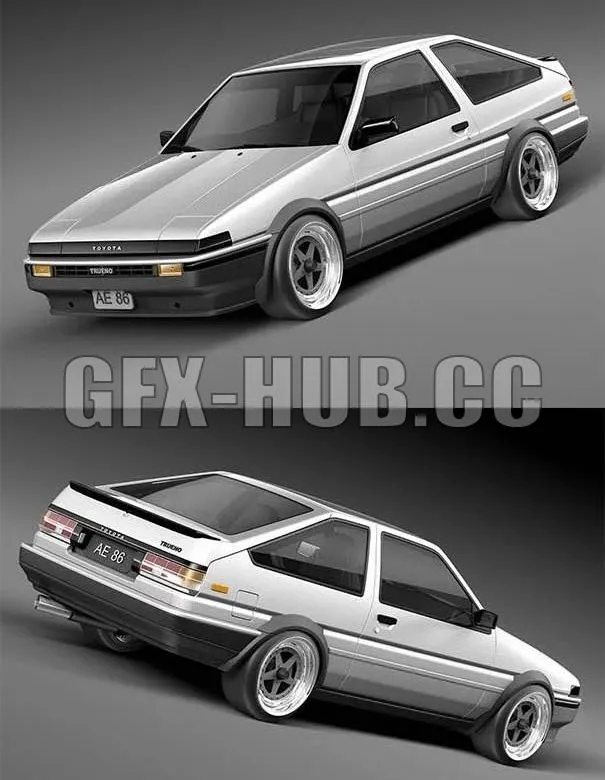 CAR – Toyota AE86 Levin 1983-1987 3D Model