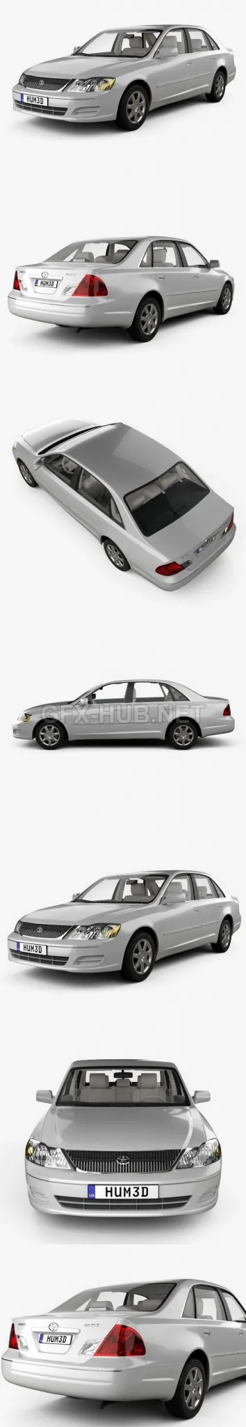 CAR – Toyota Avalon XL with HQ interior 2001  3D Model