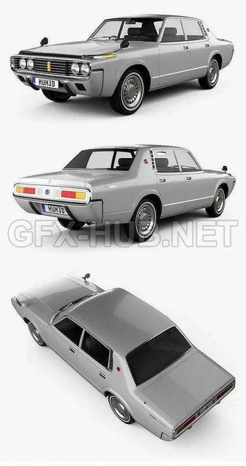 CAR – Toyota Crown sedan 1971 3D Model