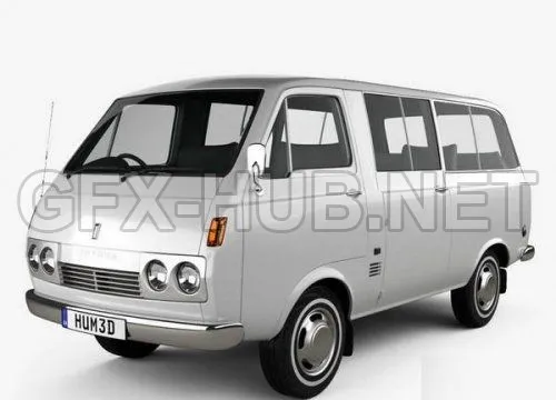 CAR – Toyota Hiace Passenger Van 1967  3D Model
