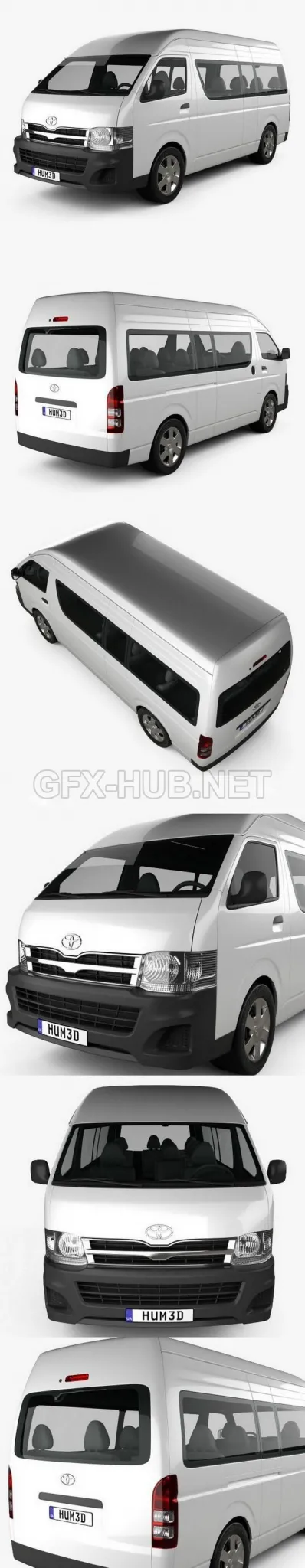 CAR – Toyota HiAce Super Long Wheel Base 2012  3D Model
