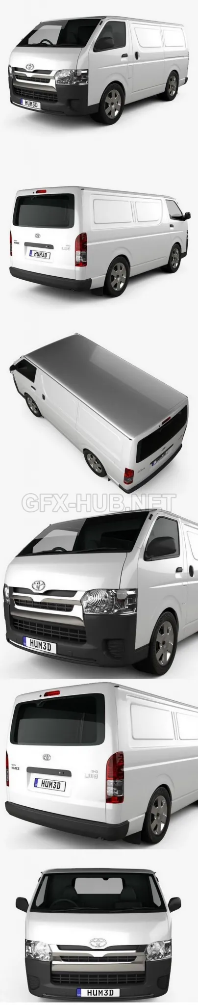 CAR – Toyota HiAce SWB Panel Van 2013  3D Model