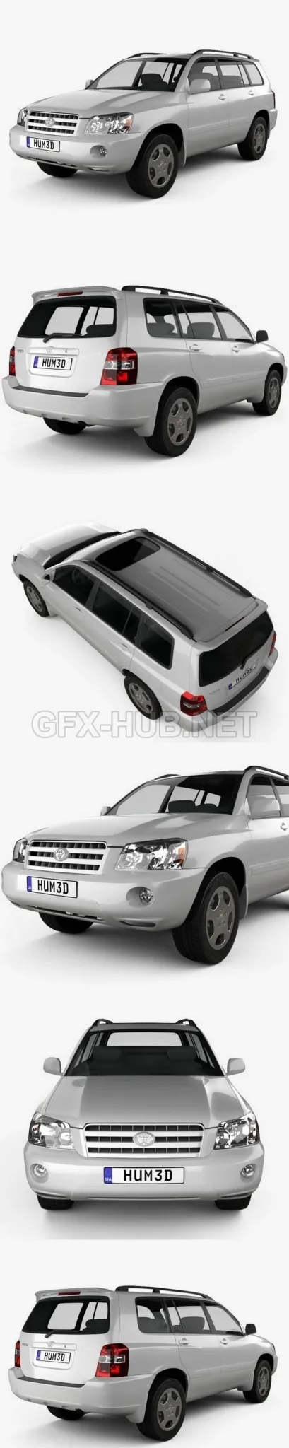 CAR – Toyota Highlander XU20 2003 3D Model
