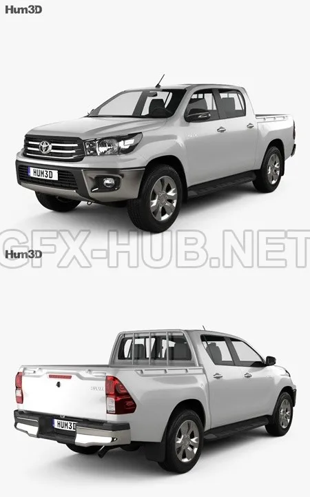 CAR – Toyota Hilux Double Cab Hi Rider 2015  3D Model