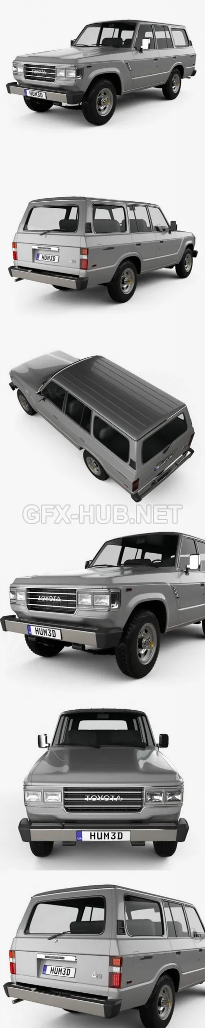 CAR – Toyota Land Cruiser (J60) US 1987  3D Model