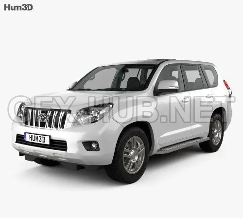 CAR – Toyota Land Cruiser Prado (J150) 5-door with HQ interior 2010  3D Model