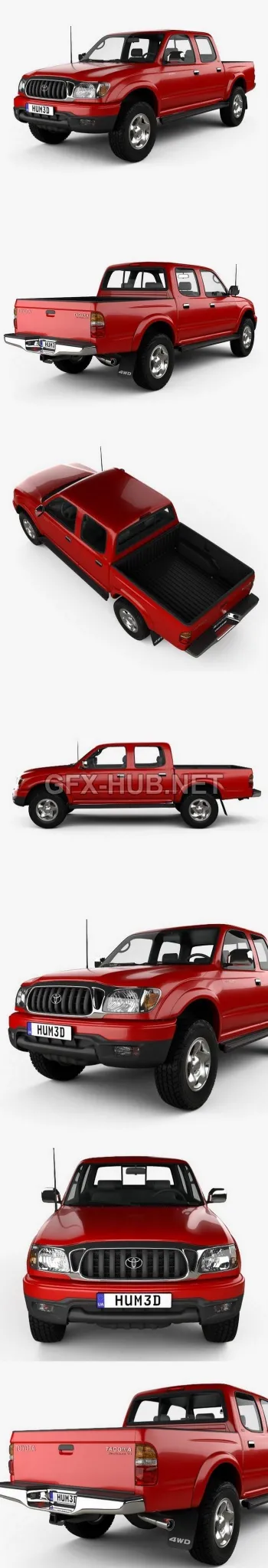 CAR – Toyota Tacoma Double Cab Limited 2001 3D Model