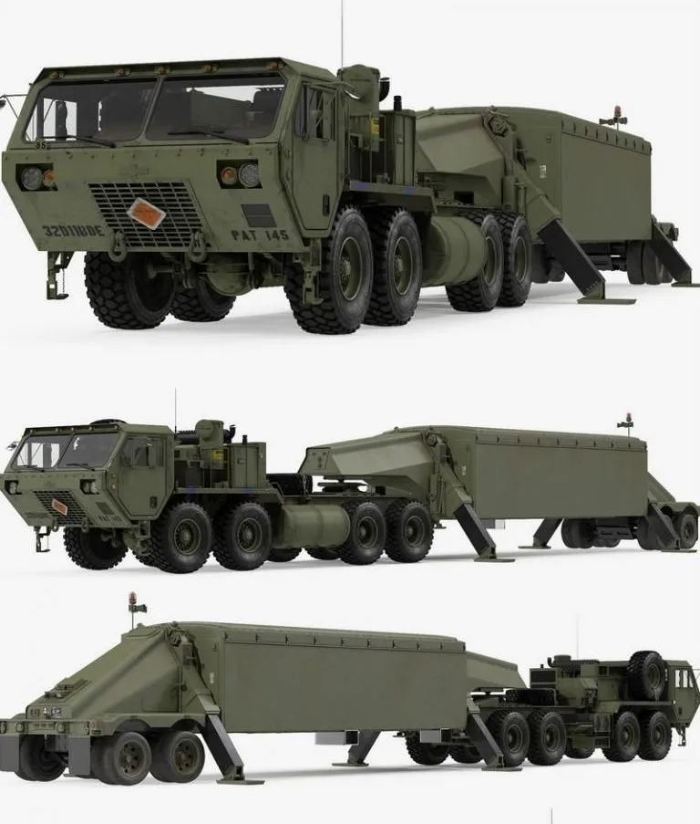 CAR – Tractor M983 with THAAD TPY2 Radar 3D Model