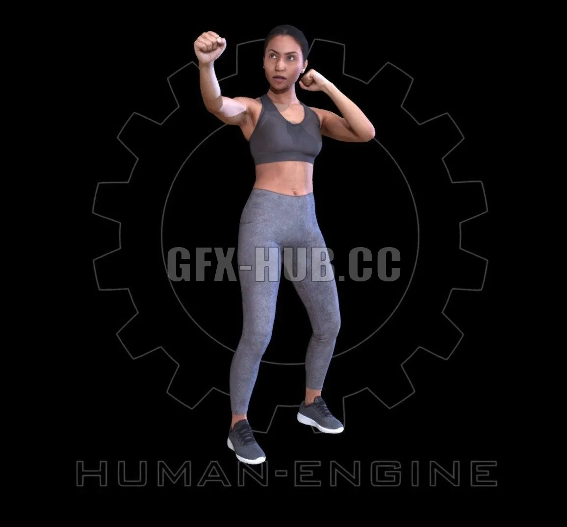PBR Game 3D Model – Female Scan – Calypso 119