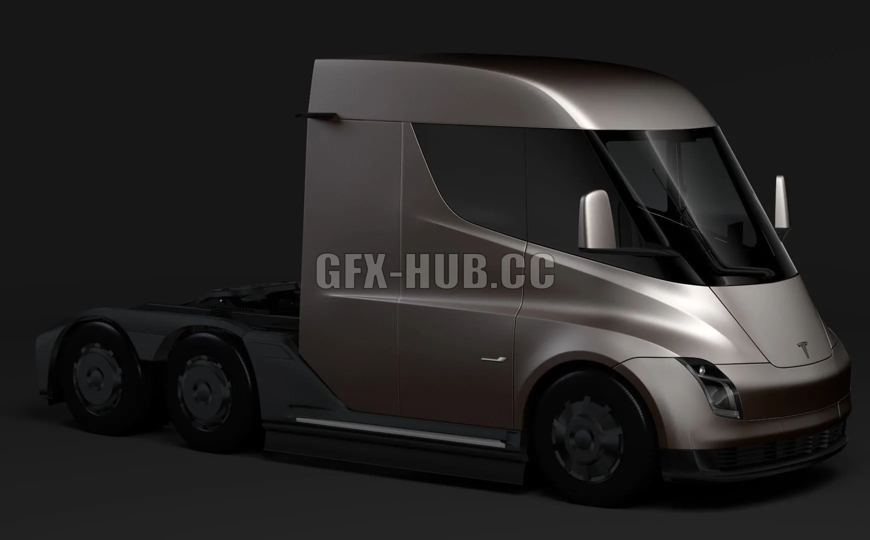 CAR – Truck Tesla Semi LR 2018 3D Model